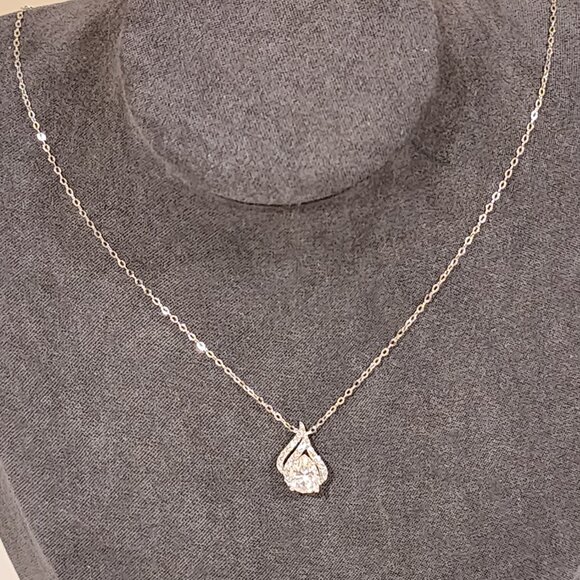 Brand New!! NADRI| Double Gum drop Pendant|Cubic Zirconia|Crystal Necklace - Picture 9 of 9